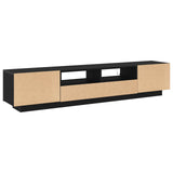 TV Cabinet Set 2 pcs Black 200 x 35 x 40 cm Engineered Wood 3333063