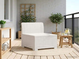 1-Seater Garden Sofa Rattan Look PP White 8011778