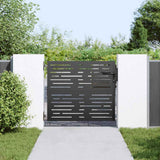 Garden Gate with Lock Black 85 x 100 cm Powder-coated steel 42015874