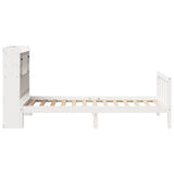Bookcase Bed without Mattress White 75x190 cm Small Single Solid Wood Pine 3321728