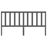 Bed Headboard Grey 186x4x100 cm Solid Wood Pine 817757