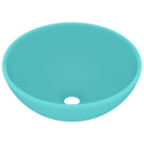 Luxury Bathroom Basin Round Matt Light Green 32.5x14 cm Ceramic 146969