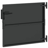Garden Gate with Lock Black 85 x 100 cm Powder-coated steel 42015879