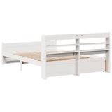 Bed Frame with Headboard without Mattress White 120x200 cm 3306761