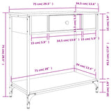 Console Table Smoked Oak 75x34.5x75 cm Engineered Wood 834167