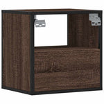 ZNTS Wall-mounted Bedside Cabinets 2 pcs Brown Oak 40x31x39.5 cm 848753