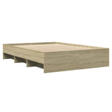 Bed Frame Sonoma Oak Engineered Wood, Plywood 120x200 cm Storage 3295662