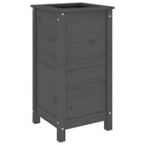 Garden Planter Grey 40x40x78 cm Solid Wood Pine 825277