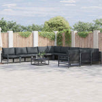 Garden Sofa Set Anthracite Steel 3379024