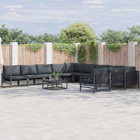 Garden Sofa Set Anthracite Steel 3379024