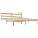 ZNTS Bookcase Bed without Mattress 200x200 cm Solid Wood Pine 3321946