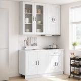 Kitchen Unit KALMAR 4 pcs High Gloss White Engineered Wood 3438309