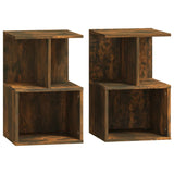 Bedside Cabinets 2 pcs Smoked Oak 35x35x55 cm Engineered Wood 815184