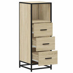 ZNTS Bathroom Cabinet Sonoma Oak 35x37.5x100 cm Engineered Wood 849250