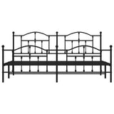 Metal Bed Frame without Mattress with Footboard Black 193x203cm 353463