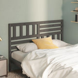 Bed Headboard Grey Solid Pine Wood 166x4x100 cm Decorative Inlays 814156