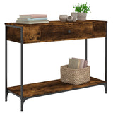 Console Table Smoked Oak 100x34.5x75 cm Engineered Wood 834162