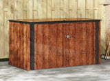 Garden Storage Box Brown 151.5 x 82 x 110.5 cm Steel 42011284
