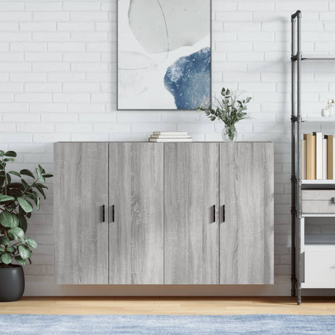 Wall Mounted Cabinets 2 pcs Grey Sonoma 69.5x34x90 cm 3195641