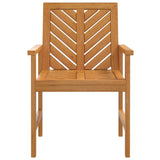 Garden Dining Chair Set of 4 Natural wood Solid acacia wood 3155975