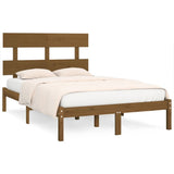 Bed Frame without Mattress Honey Brown 200x200 cm Solid Wood 3104696