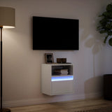 TV Wall Cabinet with LED Lights White 41x31x45 cm 852313