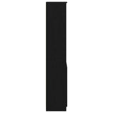 Highboard Black Oak 37.5x35x180 cm Engineered Wood 861671