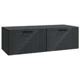 Wall-Mounted TV Cabinet Black 98 x 41 x 30 cm Engineered Wood 898696