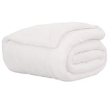 Throw Blanket White 220 x 240 cm Fleece 42016999