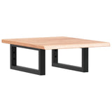 Basin Shelf Wall Mounted Steel and Solid Wood Oak 3302553