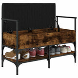 Shoe Bench Smoked Oak 85.5x42x57.5 cm Engineered Wood 835231