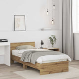 Bed Frame Artisan Oak 90 x 200 cm Engineered Wood 871655