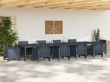 Garden Table Anthracite 350 x 100 x 74 cm Poly Rattan 3378524