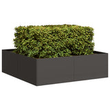 Planter Black 100x100x30 cm Steel 860808