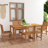 Garden Dining Set Natural teak Solid Teak Wood Large 3059941
