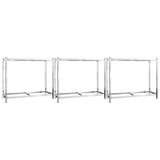 2-Layer Tire Rack 3 pcs Silver 110x40x110 cm Steel 3154230