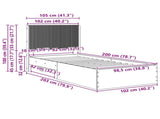 Bed Frame with Storage and Headboard Sonoma Oak 100 x 200 cm 3414143