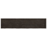 ZNTS Wall Shelf Dark Brown 180x40x cm Treated Solid Wood Oak 363838