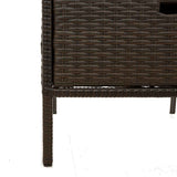 Garden Storage Cabinet Brown 55x59x80 cm Poly Rattan 365552