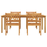 Garden Dining Set 5 pcs Brown Solid Acacia Wood 3375652