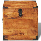 Storage Chest Cubic Rough Mango Wood 241636