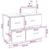 Bathroom Furniture Set 2 pcs Sonoma Oak Engineered Wood 3403946