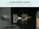 LED Bathroom Cabinet with Mirror, Wall Mounted Dimmable Brightness Storage Organiser with 3 Mirrored T3398P344122