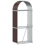 Log Holder Brown 80x45x190 cm Galvanised Steel 364570
