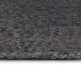 Handmade Rug Jute Round 210 cm Dark Grey 343597