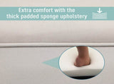 Small-sized Bed End Side Chaise Lounge Sofa Window Seat Arm Bench Wooden Leg Fabric Cover T3398P329490