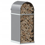 Log Holder Light Grey 40x45x100 cm Galvanised Steel 364547