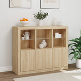 Sideboards with LED Lights 3 pcs Sonoma Oak Engineered Wood 3209102