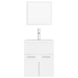 Bathroom Furniture Set White Engineered Wood 3071306