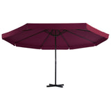 Garden Parasol with Aluminium Pole 500 cm Bordeaux Red 44476